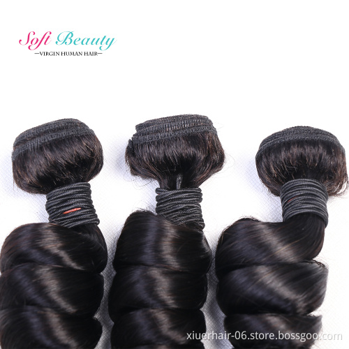 Soft Beauty Free Sample Mink Brazilian 3 Bundles Vendor Extension 100% Human Double Drawn Cuticle Aligned Virgin Hair